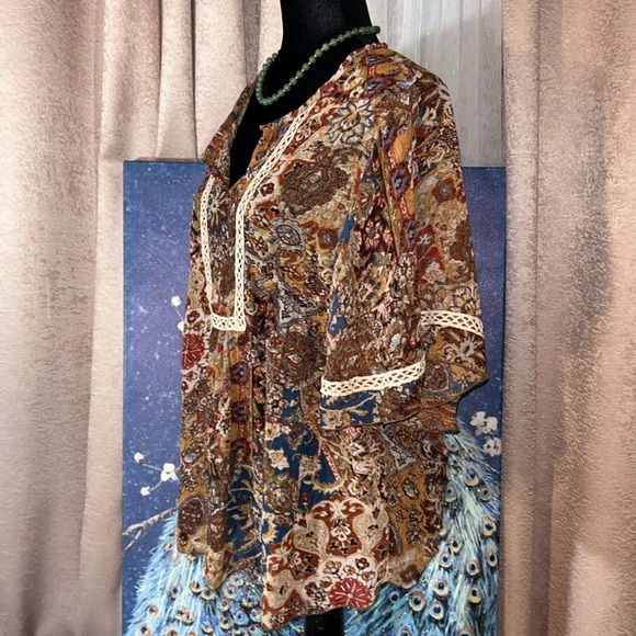 Cha Cha Vente Size M Boho Blouse - Picture 5 of 11